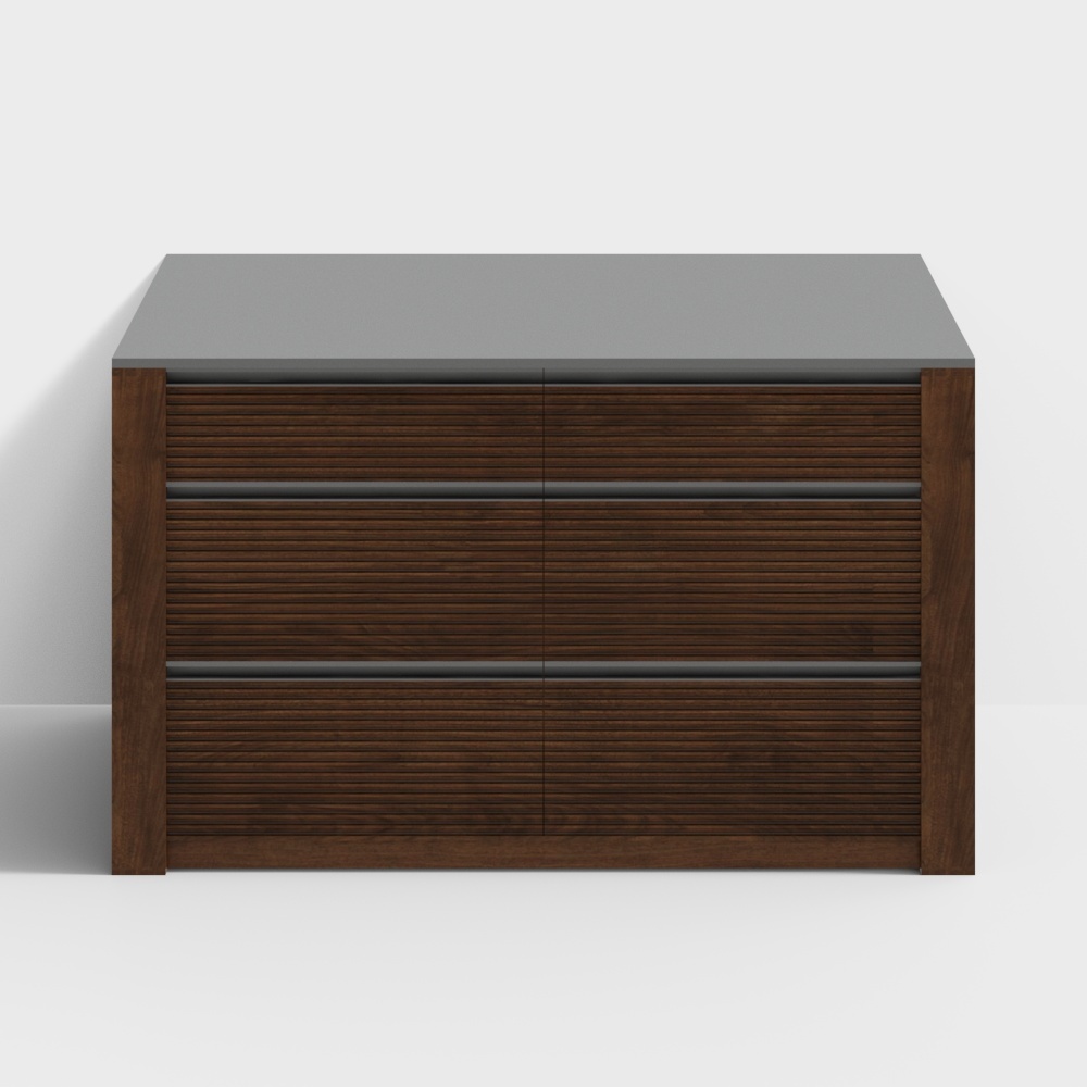 凡屋家具-开森岛台-黑胡桃16003D模型