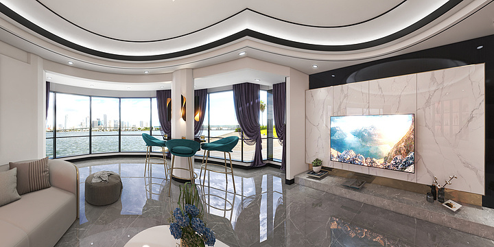 青岛全案设计师丨乔壹宸-现代轻奢风（江湾一号）-装修设计方案