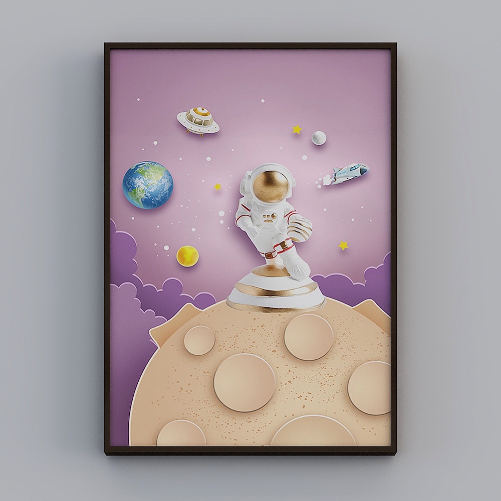 儿童房画金单5113D模型