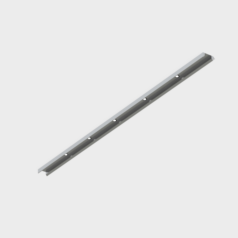 50X1200平板五珠灯3D模型