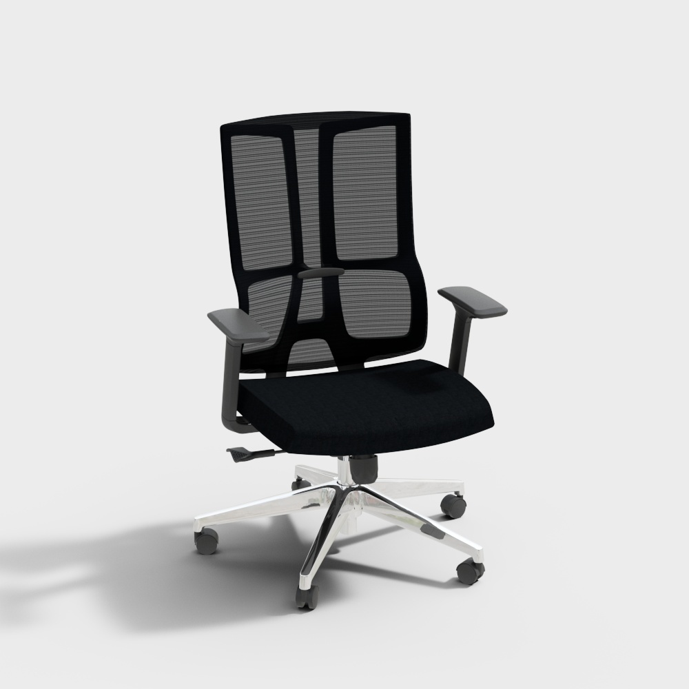 优百丽家具 U-040B-LP 现代简约 办公椅3D模型