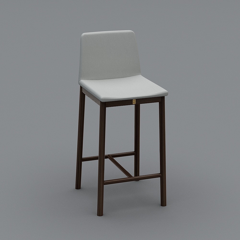 Y09黑胡桃吧台椅05.133D模型