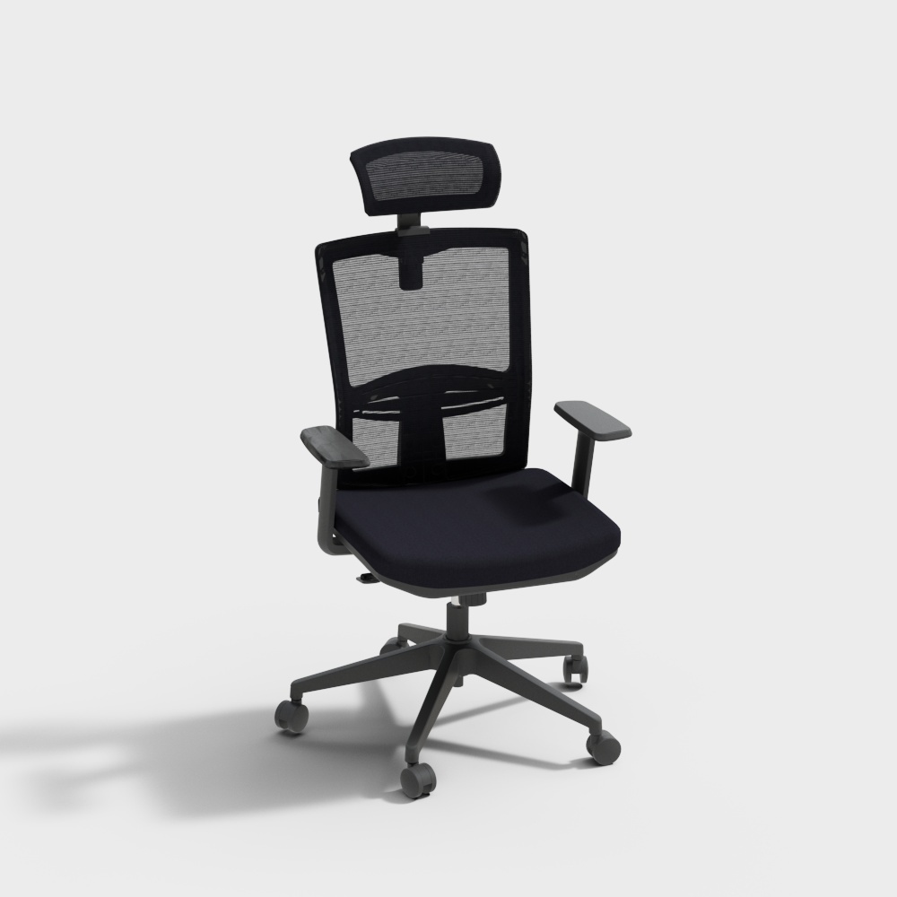 精一家具 CH-133FA 现代简约 办公椅3D模型