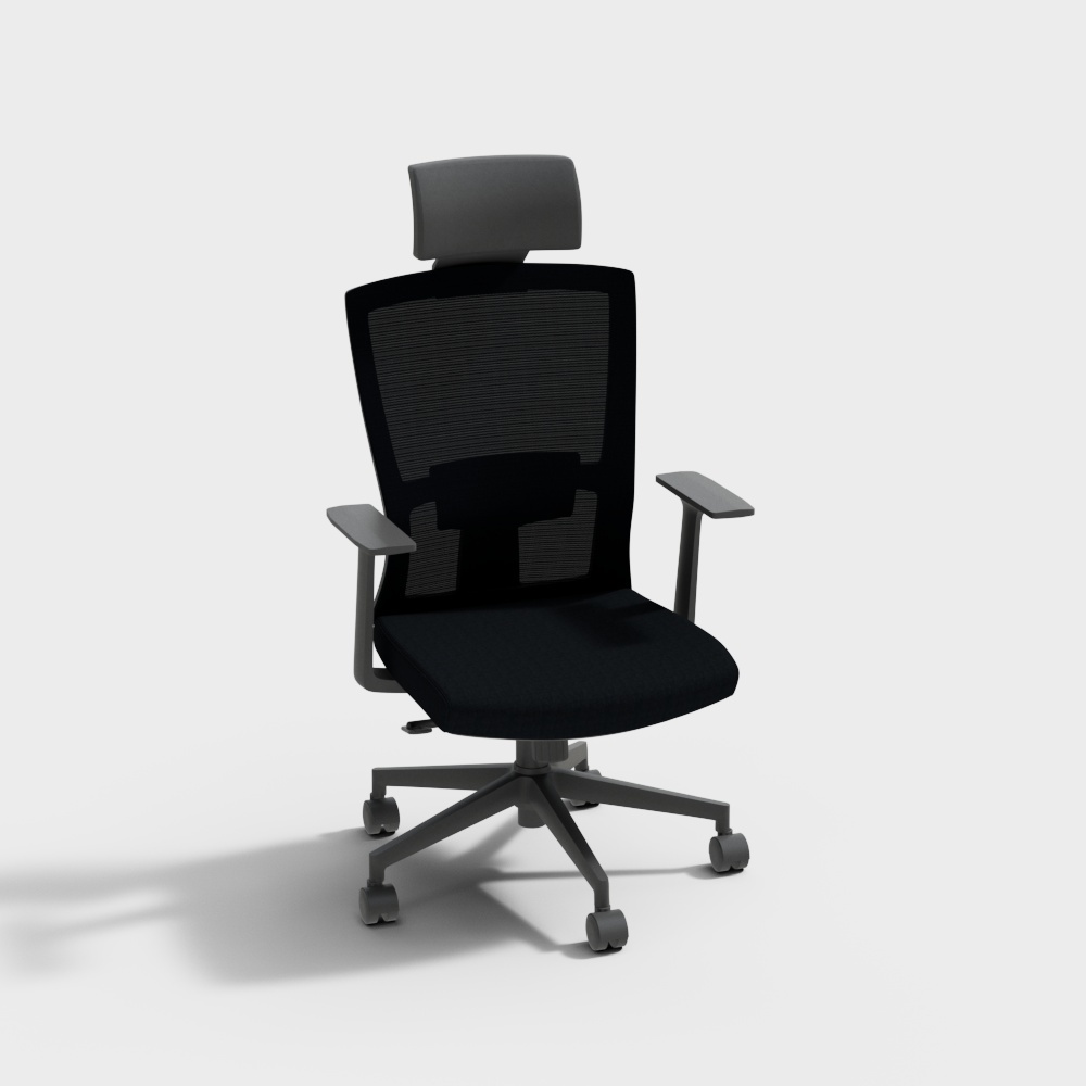 优百丽家具 U-023A 现代简约 办公椅3D模型