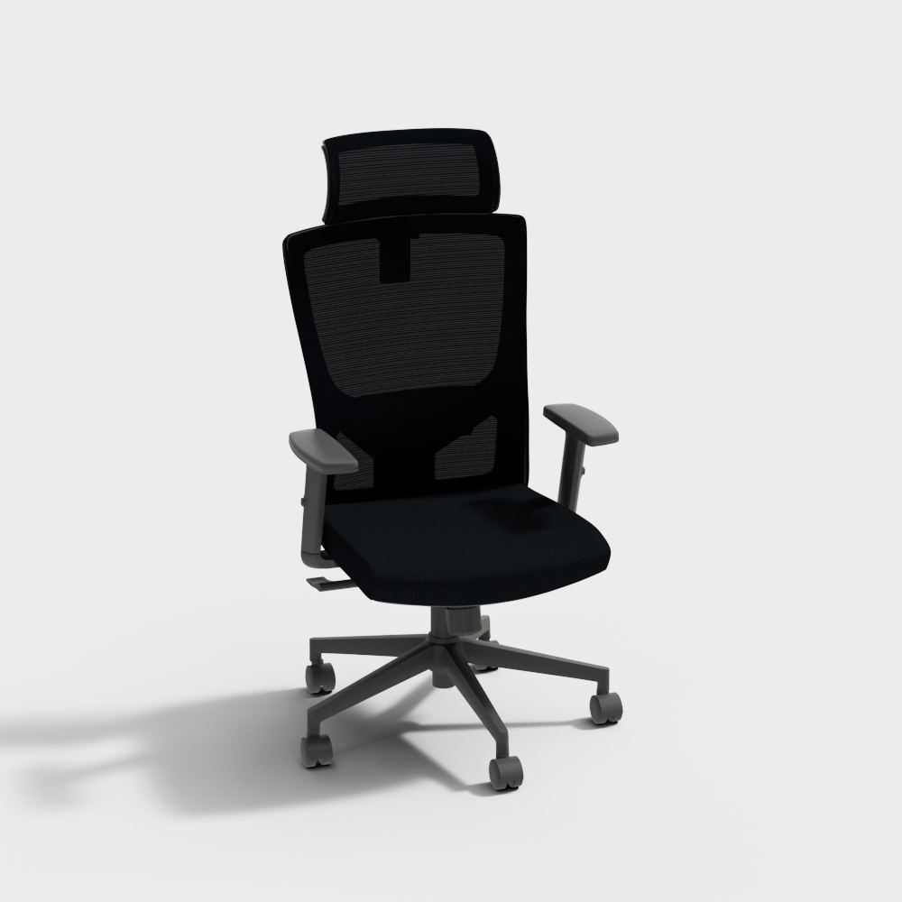 优百丽家具 U-025A 现代简约 办公椅3D模型