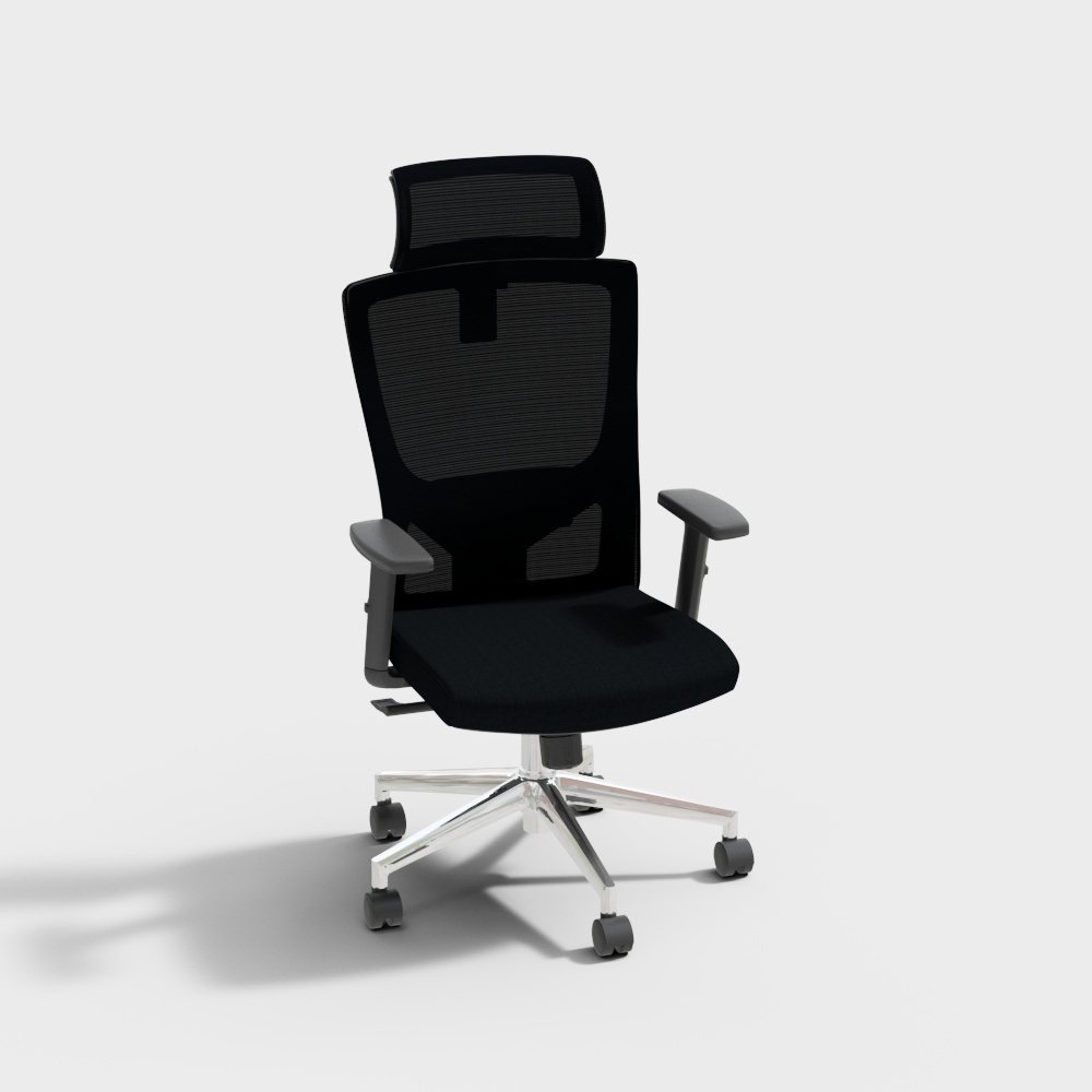 优百丽家具 U-025A-LP 现代简约 办公椅3D模型