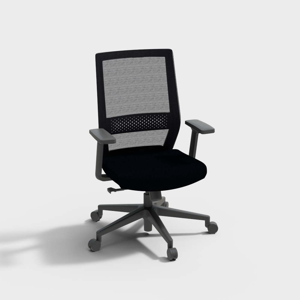 精一家具 CH-240B 现代简约 办公椅3D模型