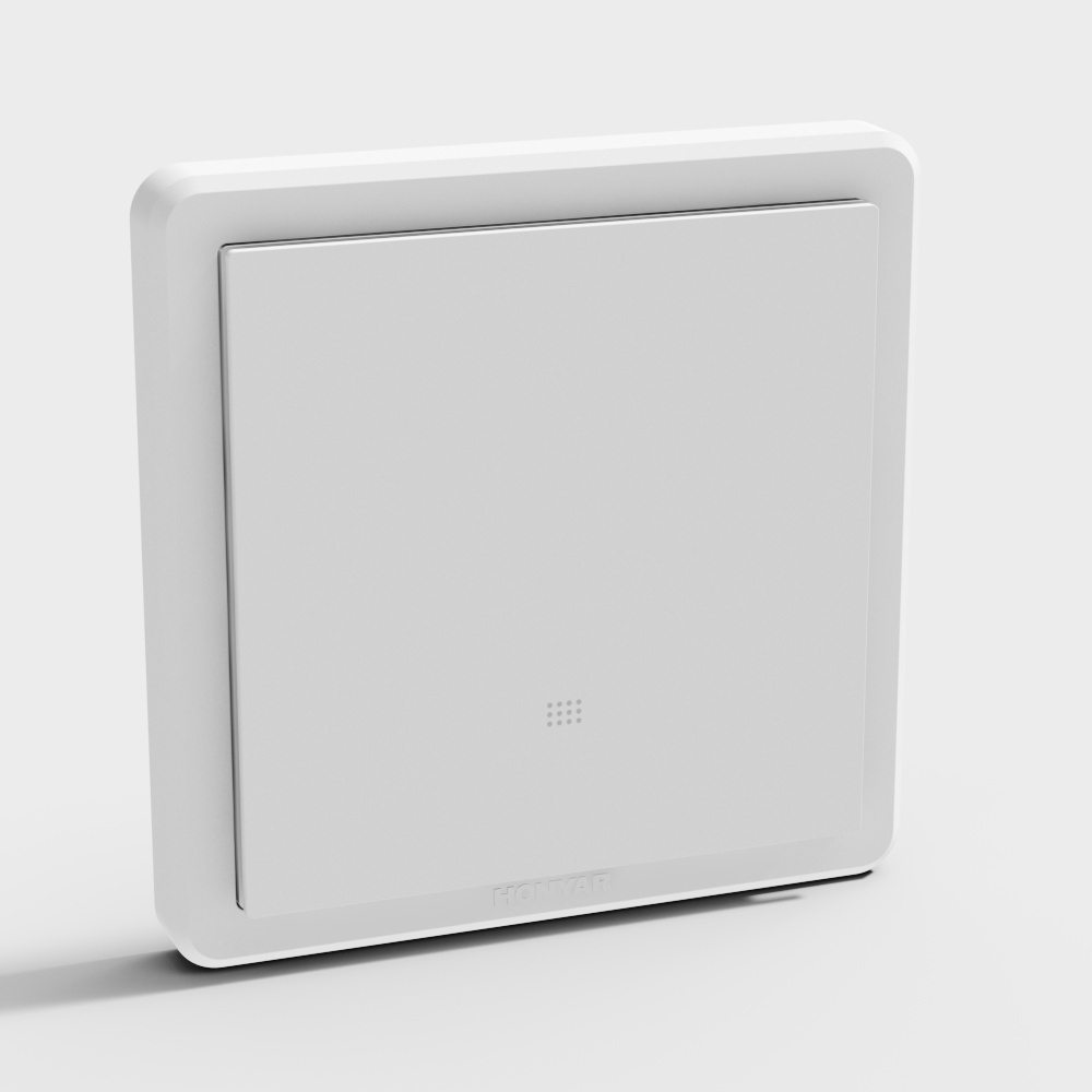 鸿雁-一位轻触多控智能开关-U1-白3D模型