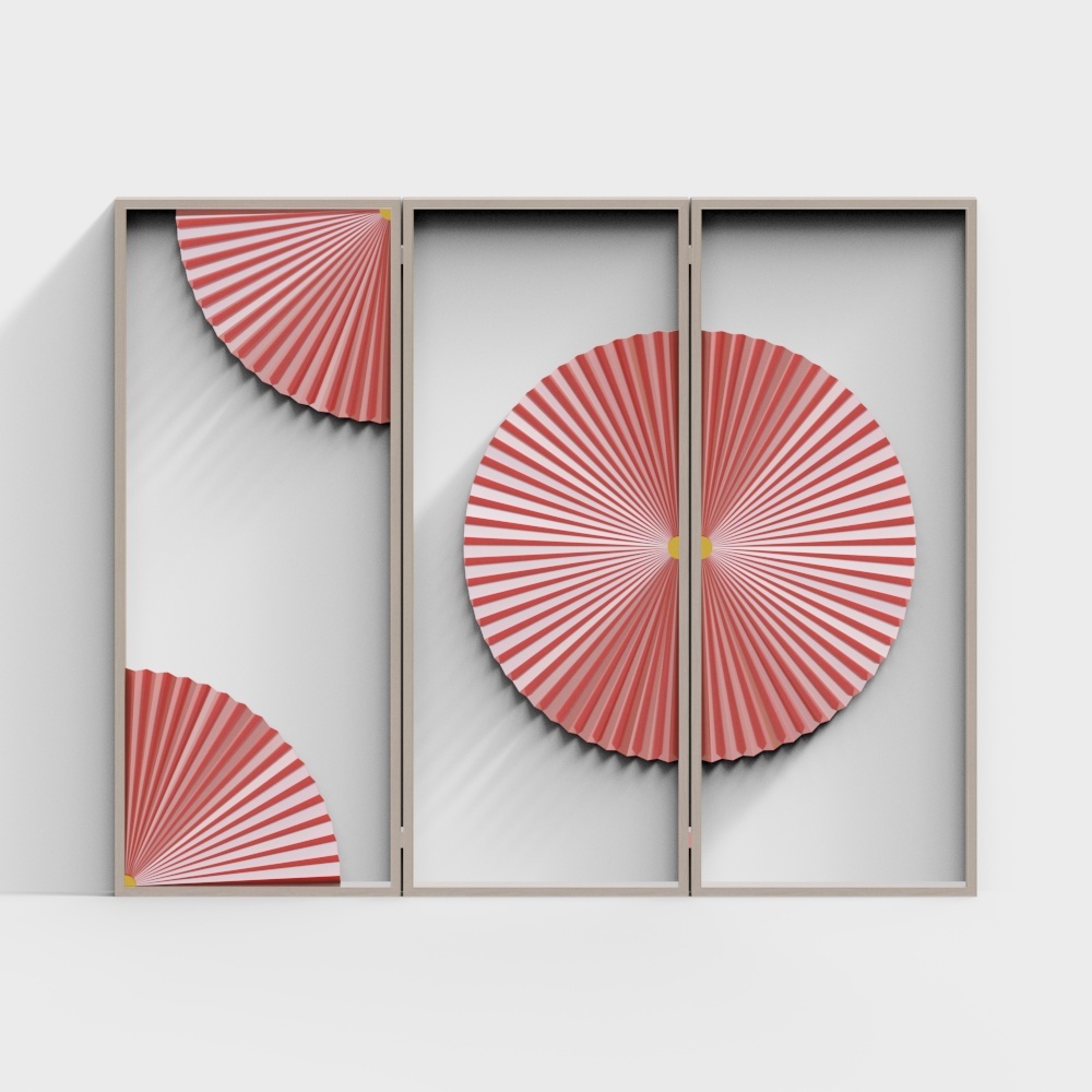 KUJIALE-中式-屏风0023D模型