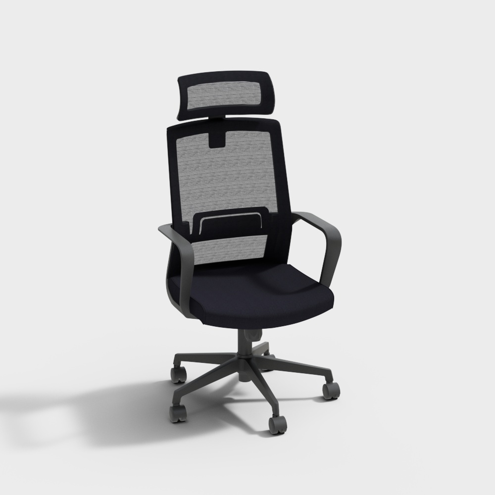 精一家具 CH-180A 现代简约 办公椅3D模型