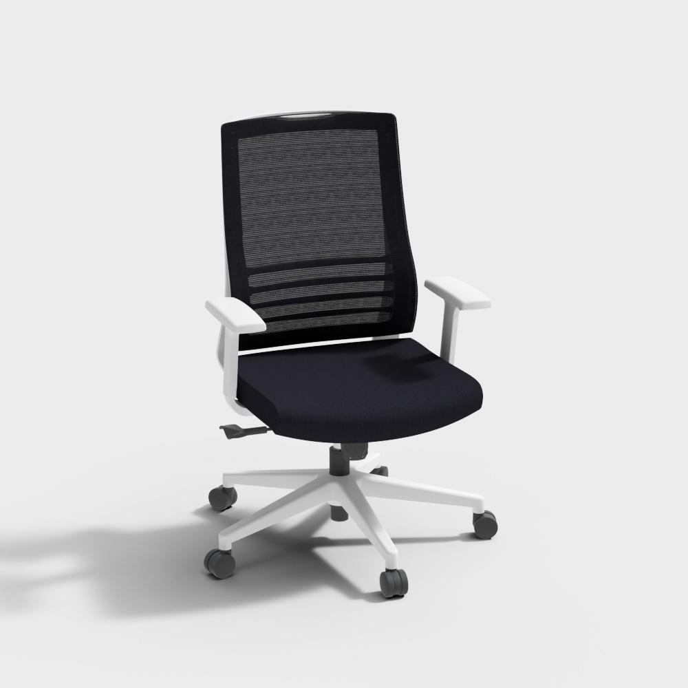 精一家具 CH-302B-BS 现代简约 办公椅3D模型