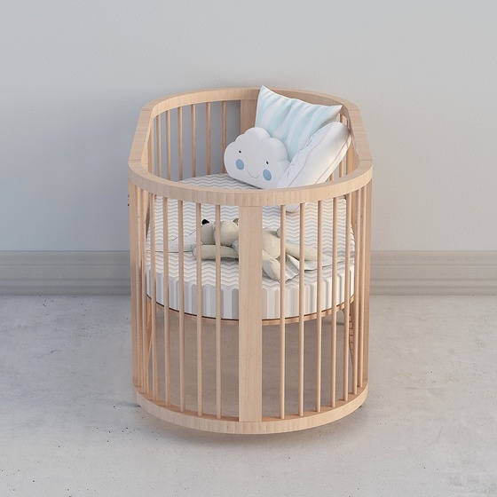 Minimalist European Cribs,Gray