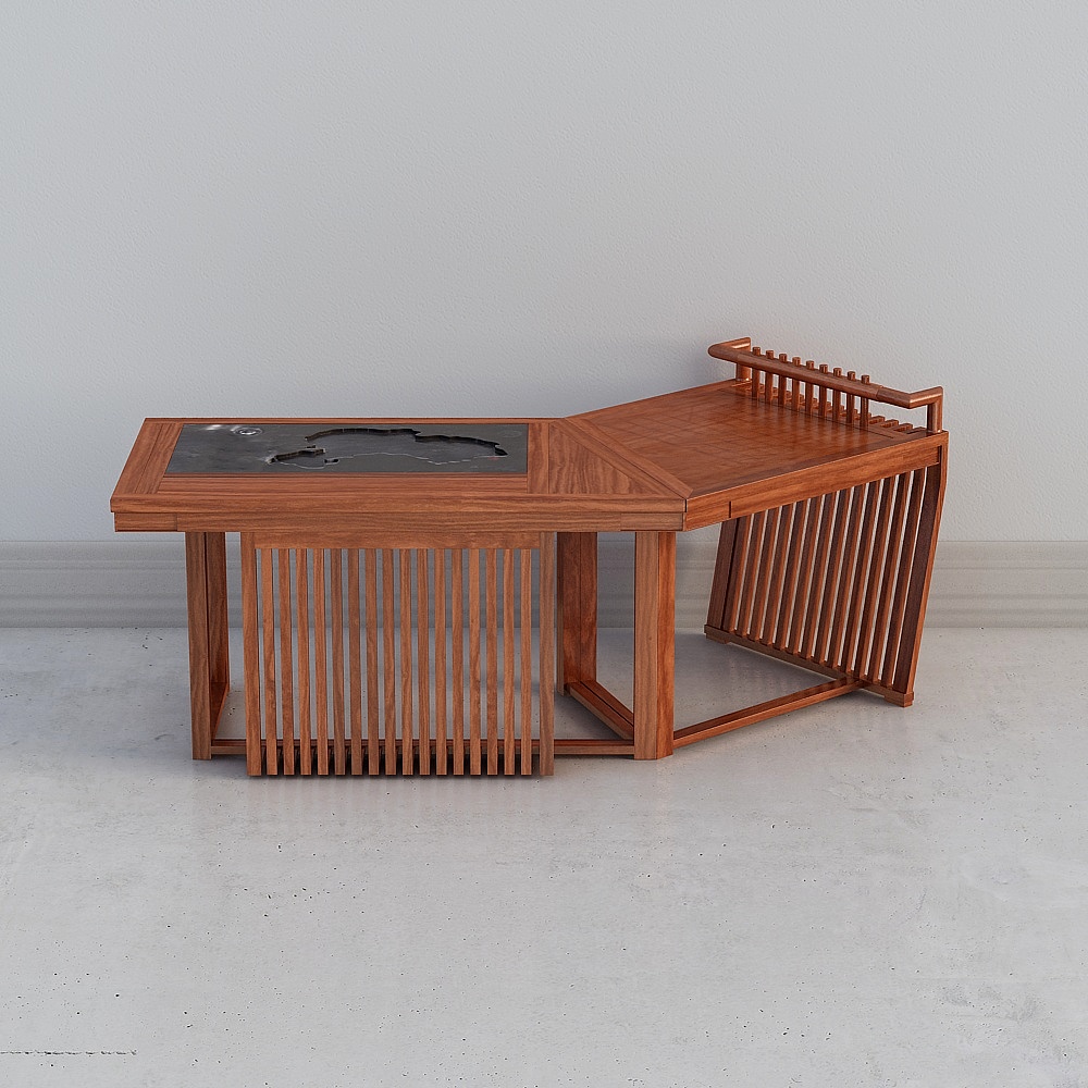 天元尚品-8808转角茶台3D模型