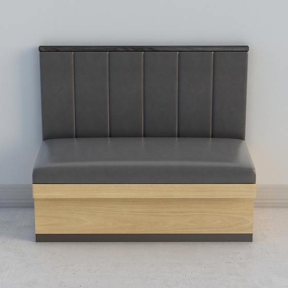 Earth Color Booth Seating 3D Model for Cozy Spaces