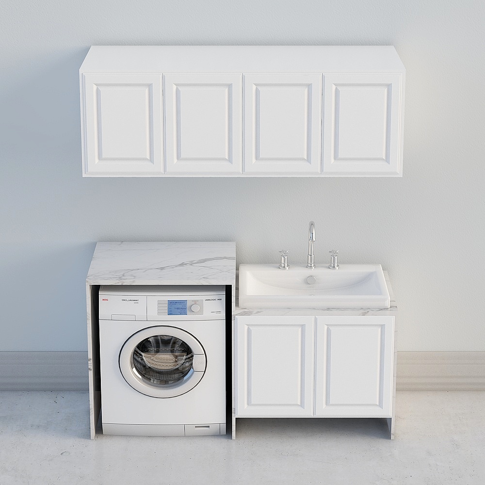 洗衣机柜3D模型