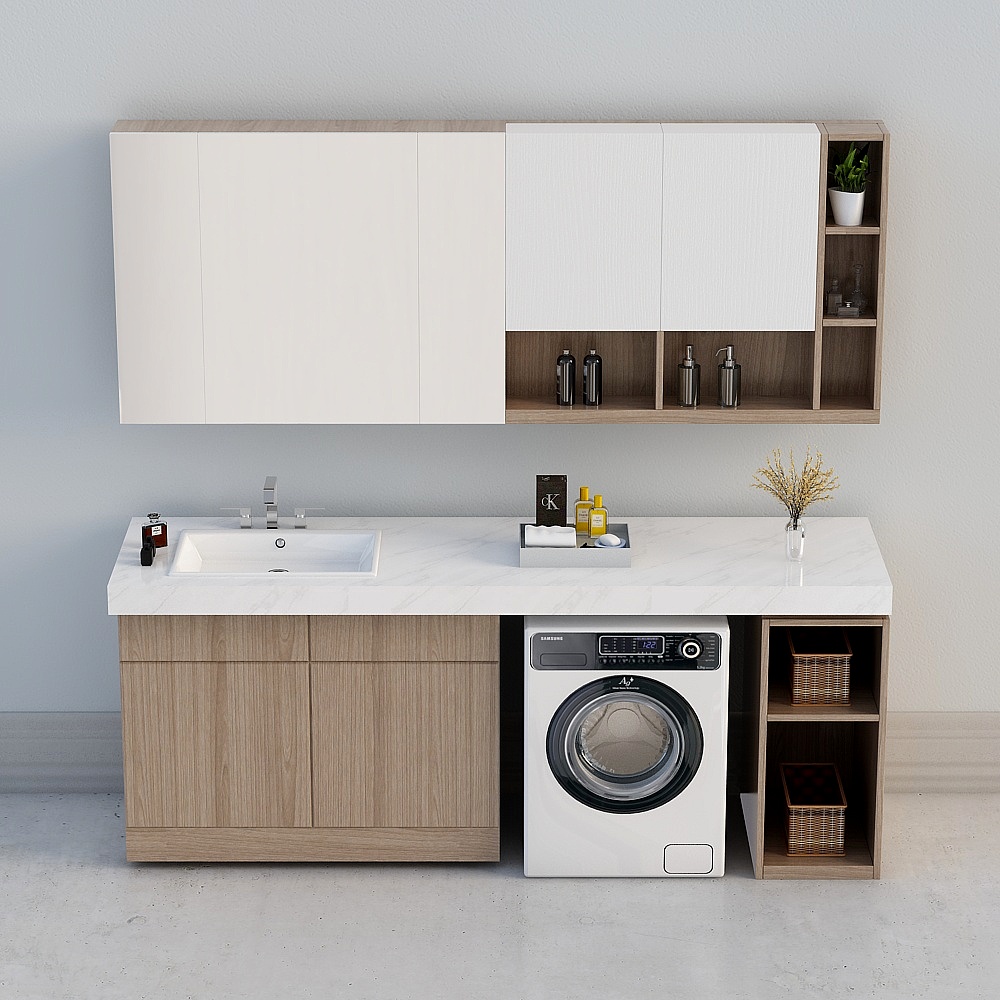 洗衣机柜43D模型
