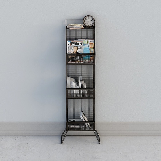 Industrial Magazine Cabinet,Black