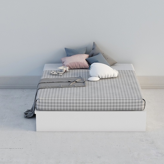 Modern Bed Frame,Gray