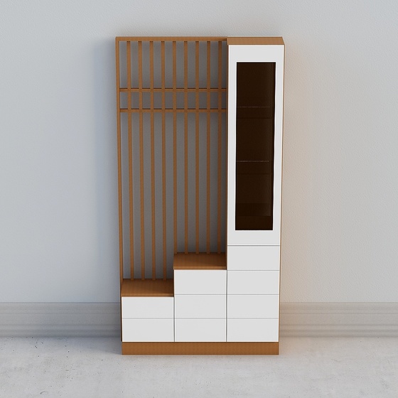 Modern Partition Cabinet,Earth color