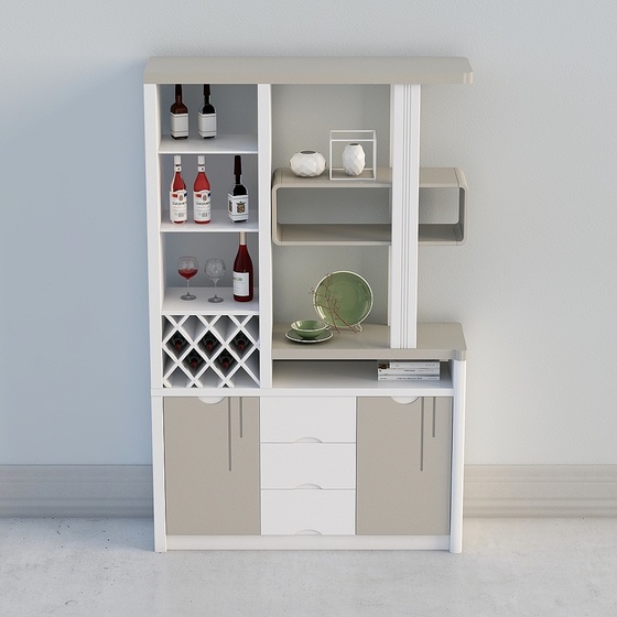 Modern Partition Cabinet,Gray