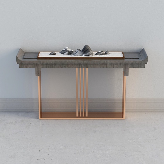Stylish Table/Long Table 3D Model for Contemporary Spaces