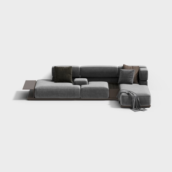 Modern L-shaped Sofa,Seats & Sofas,Earth color