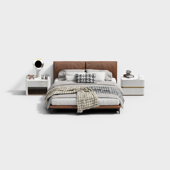 Modern Bed sets,Black+Earth color
