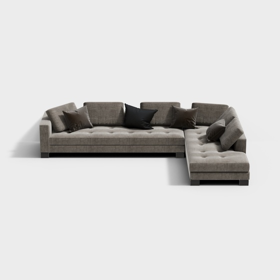 Art Moderne Modern L-shaped Sofa,Seats & Sofas,Earth color