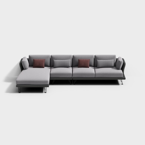 Modern L-shaped Sofa,Seats & Sofas,Gray