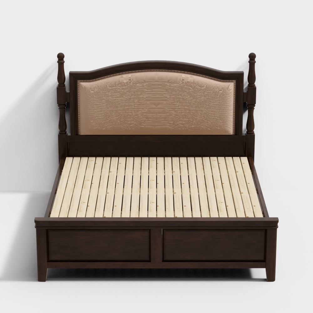 华松居-美式系列M9110-8#床3D模型