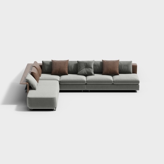 Modern Seats & Sofas,L-shaped Sofa,Gray