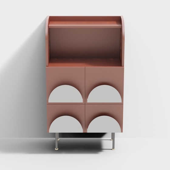 Modern Magazine Cabinet,Earth color