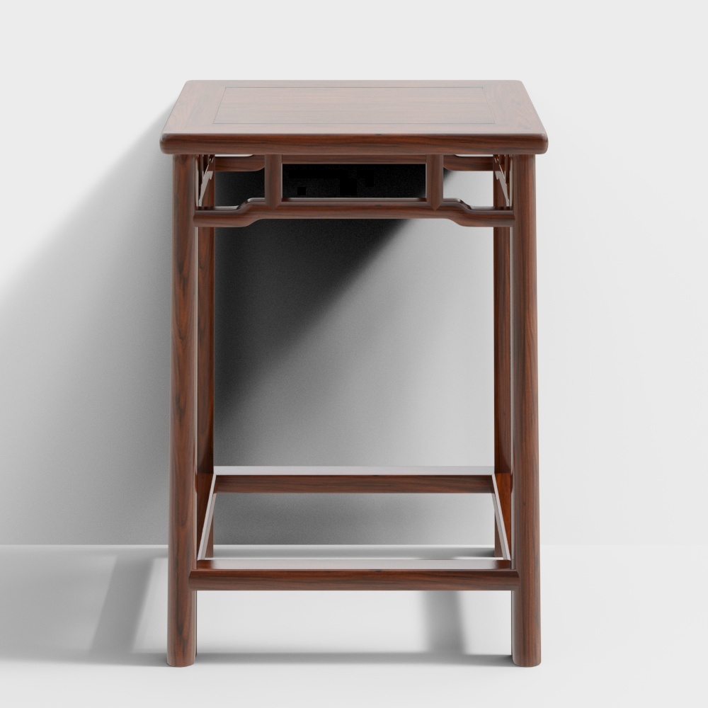 梳背椅 两椅一几配套茶几（奥氏黄檀 白酸枝）3D模型