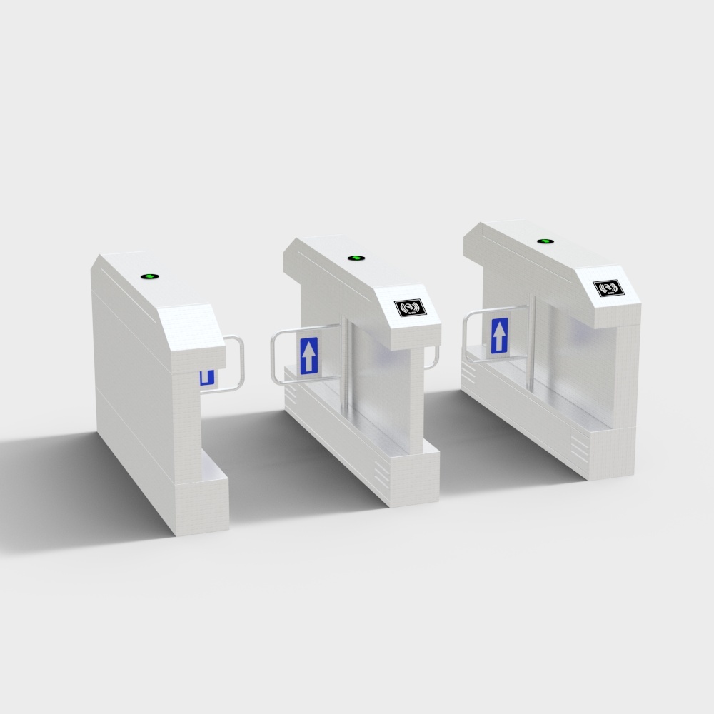 现代闸机-门禁系统3D模型