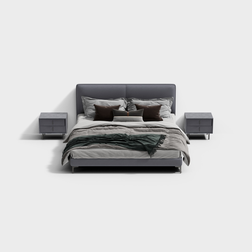FY-742床+床头柜3D模型