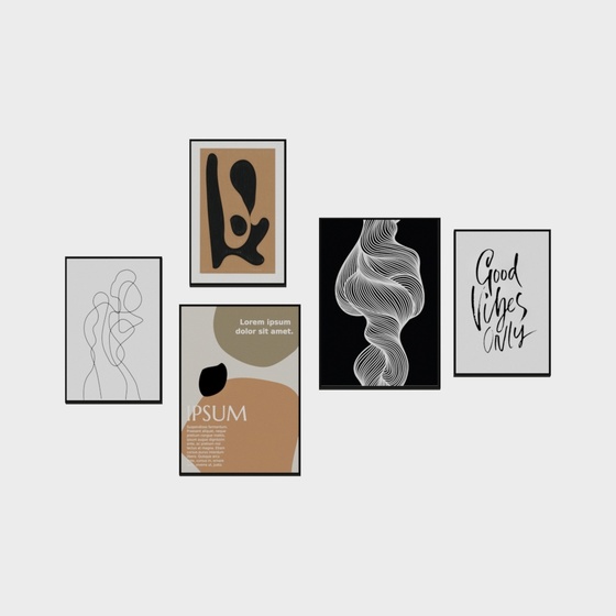 Avant garde Picture & Photo Frames,Earth color+Black