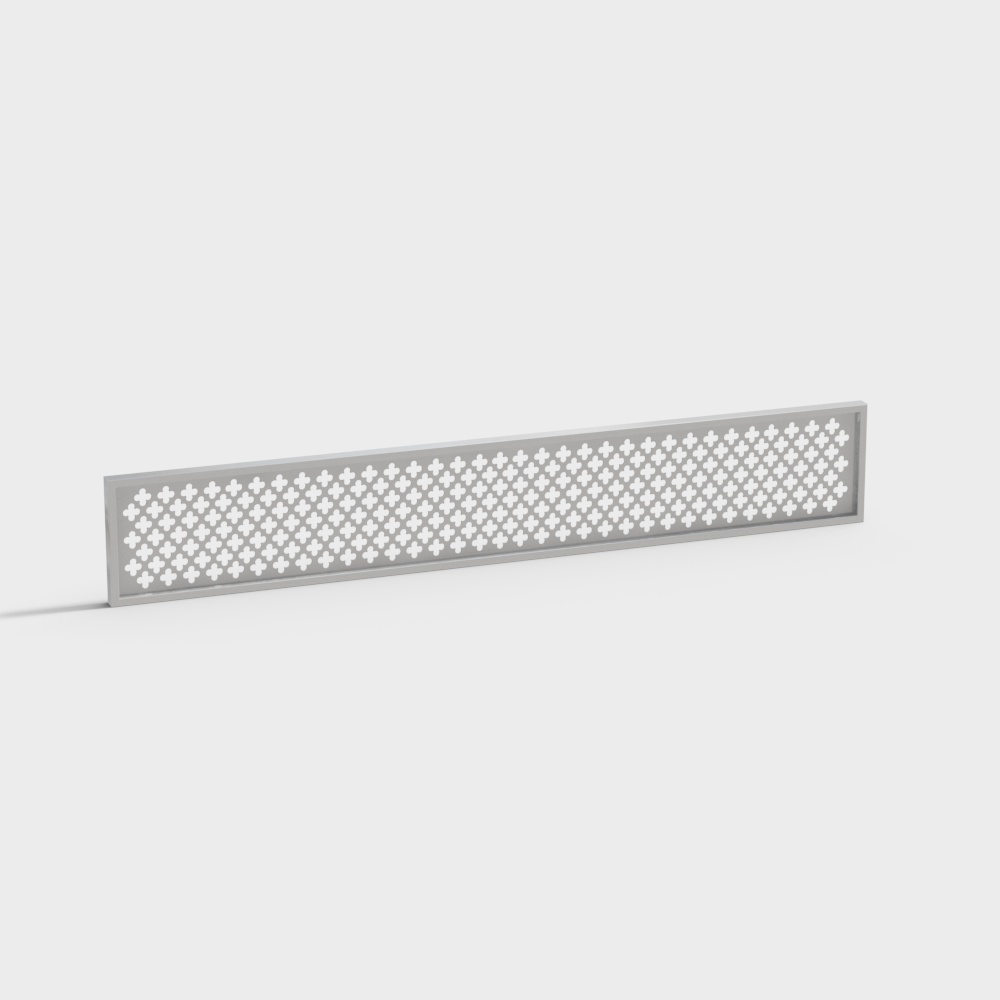 现代出风口新风口百叶-长方形3D模型