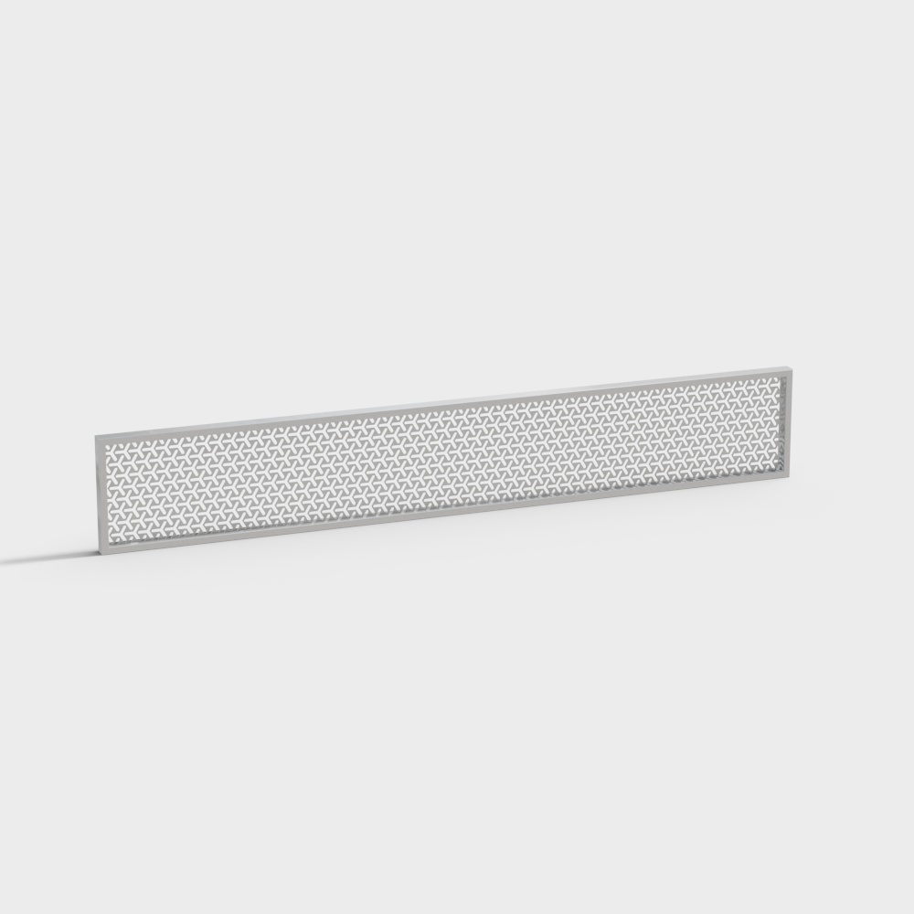 现代出风口新风口百叶-长方形3D模型