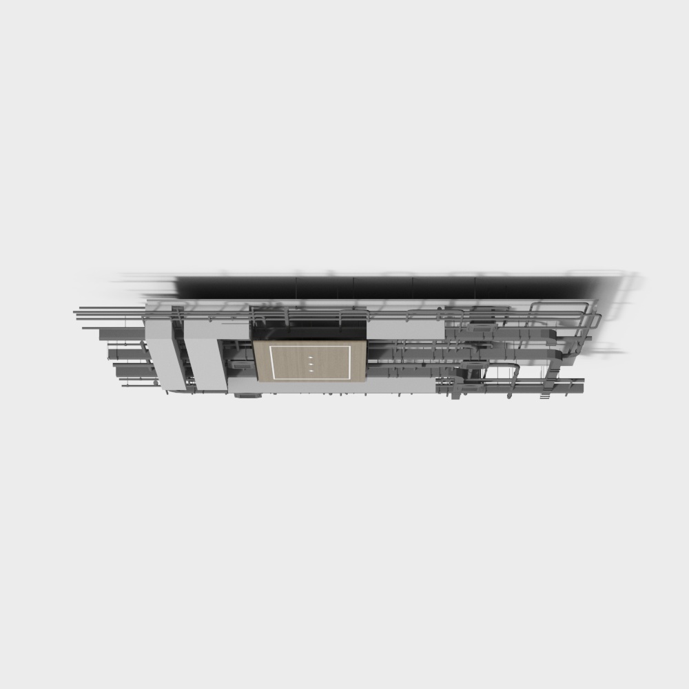 现代会议室-吊顶3D模型