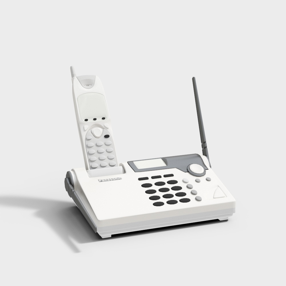 现代电话开关插座组合-电话3D模型