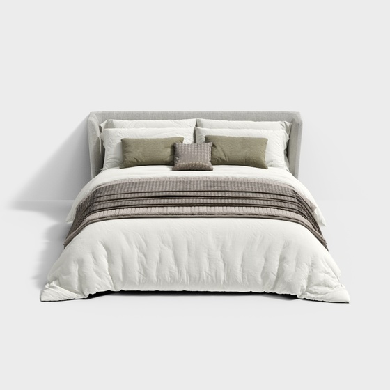 minotti Modern Fabric Double Bed