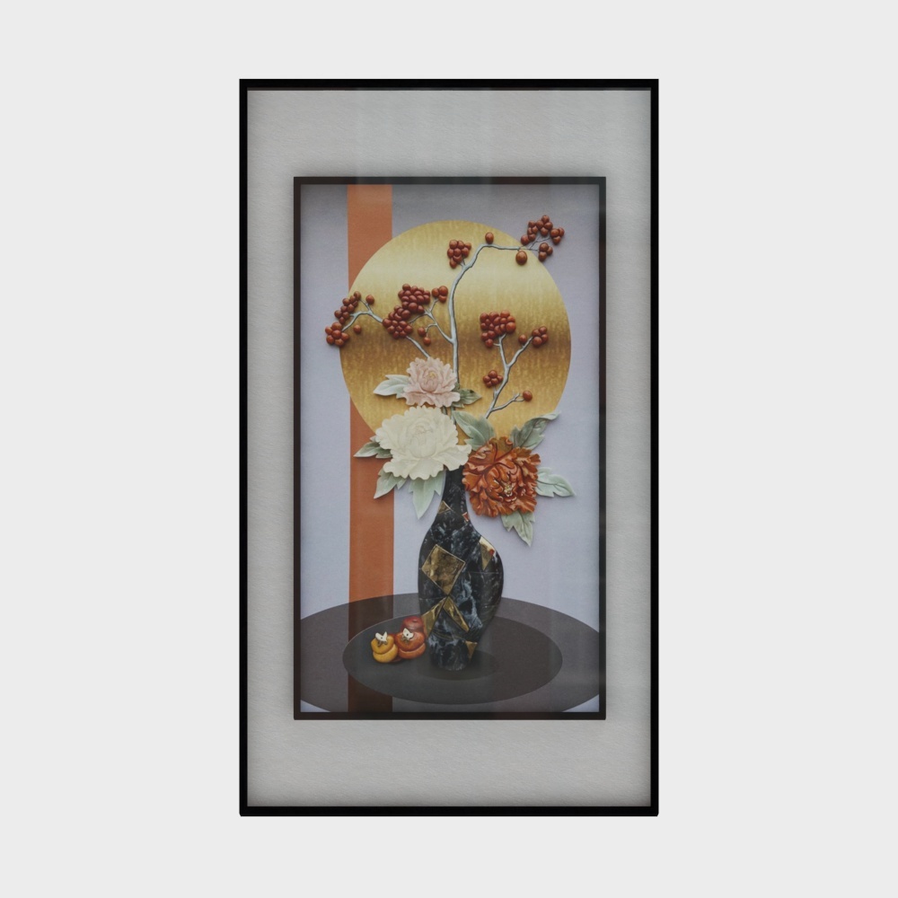 简上-新中式玉雕-玄关装饰画-大富贵