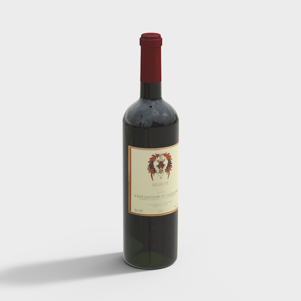 84摆件红酒瓶-OB3D模型