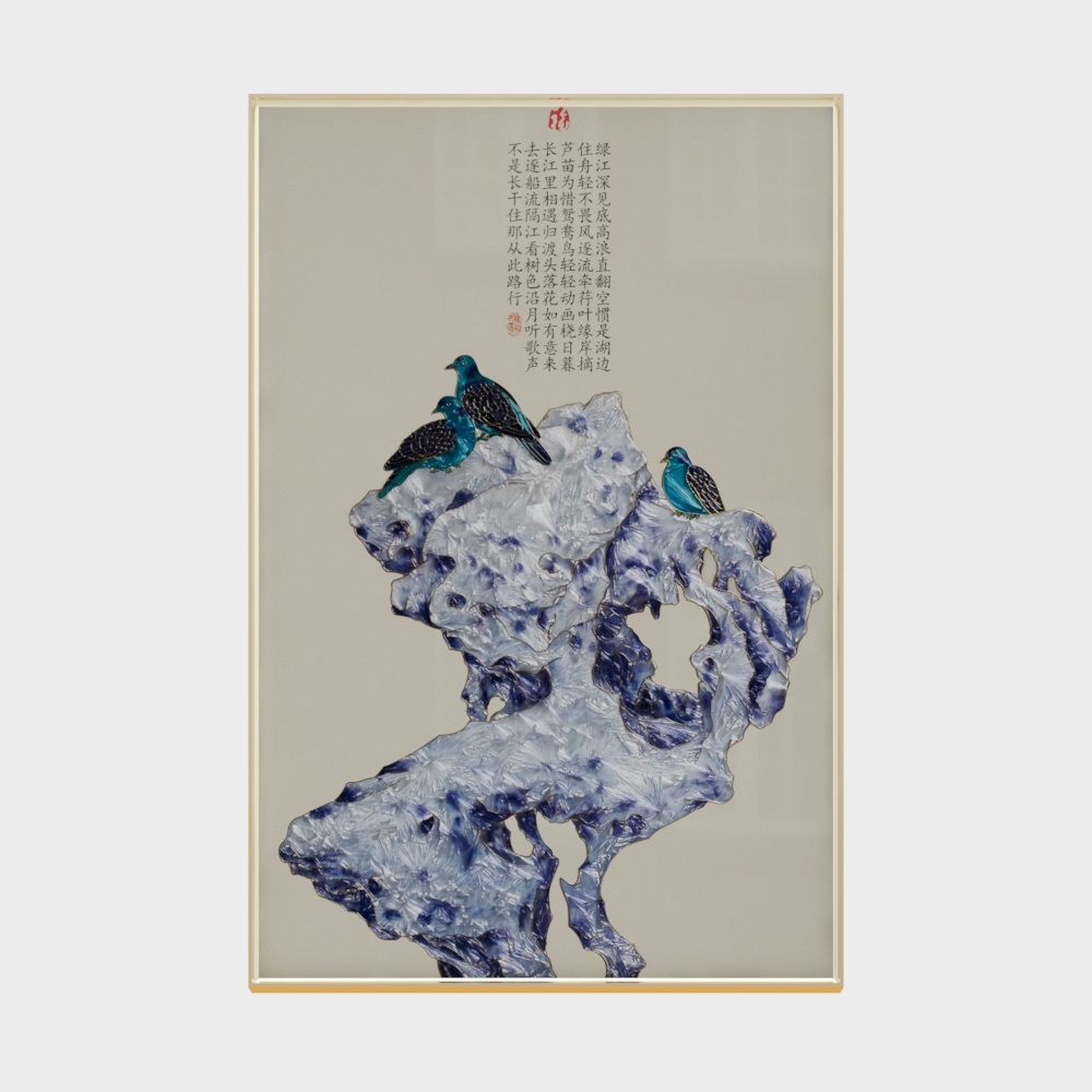 臣萱全屋配画-珐琅彩画-八面玲珑3D模型