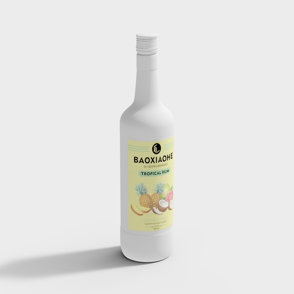 包小盒-水果酒瓶包装3D模型