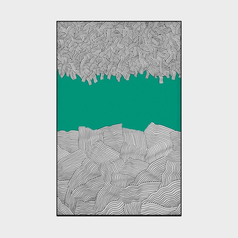 简上-立体肌理画-玄关装饰画-缠绕B