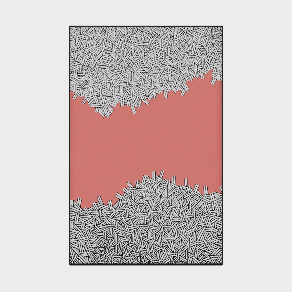 简上-立体肌理画-玄关装饰画-缠绕A