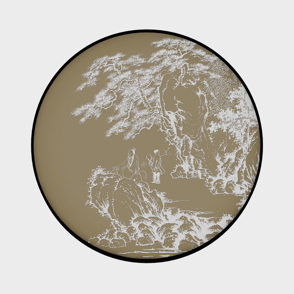 简上-立体肌理画-玄关装饰画-桃源秘境A