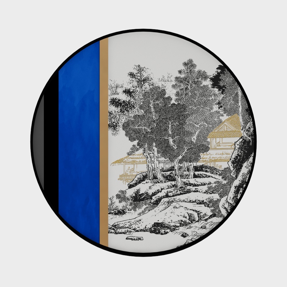 简上-立体肌理画-玄关装饰画-山中云阙A3D模型