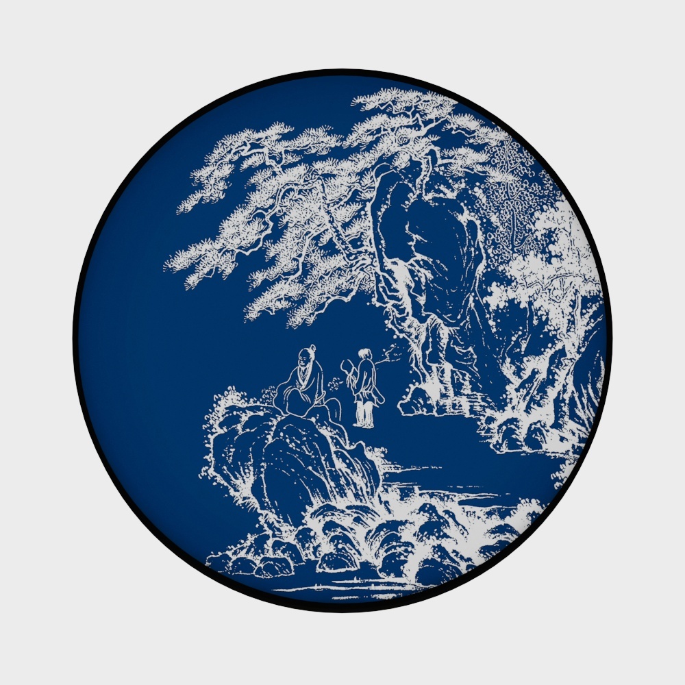 简上-立体肌理画-玄关装饰画-桃源秘境B3D模型